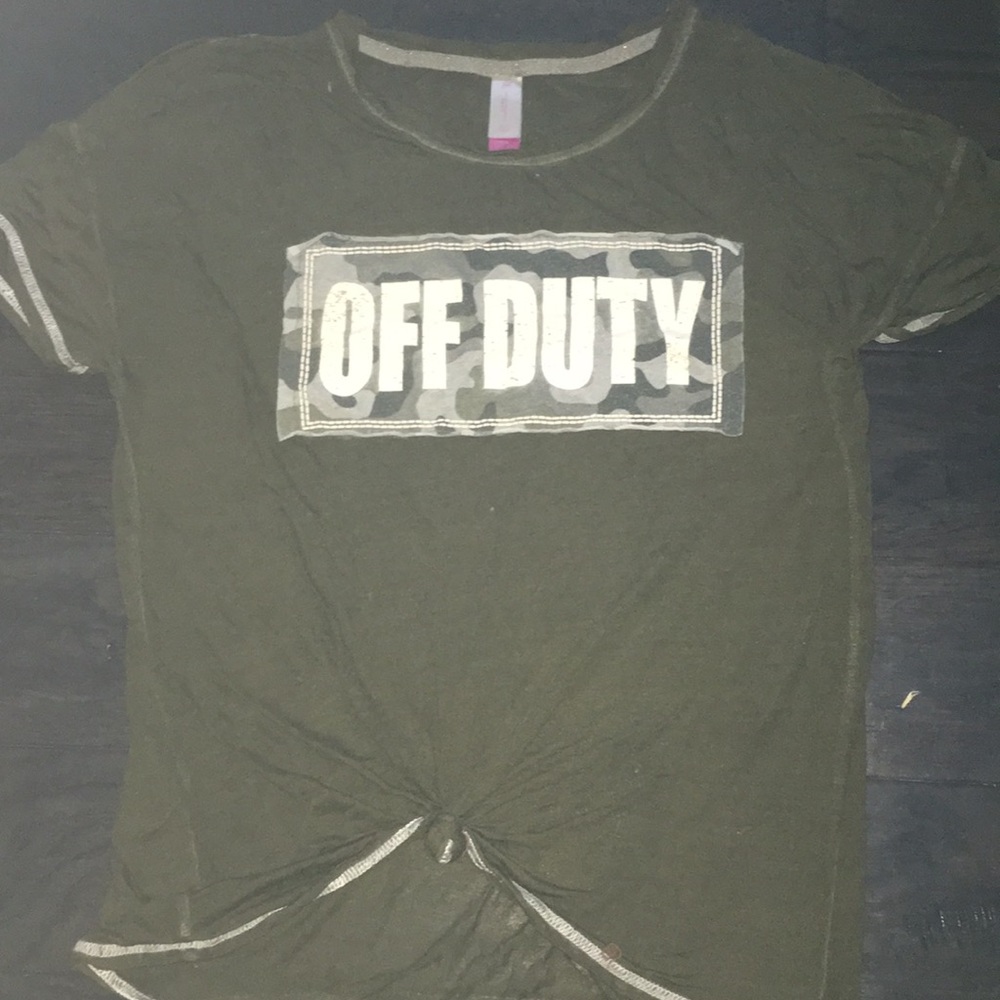 Distressed Off Duty Graphic Tee